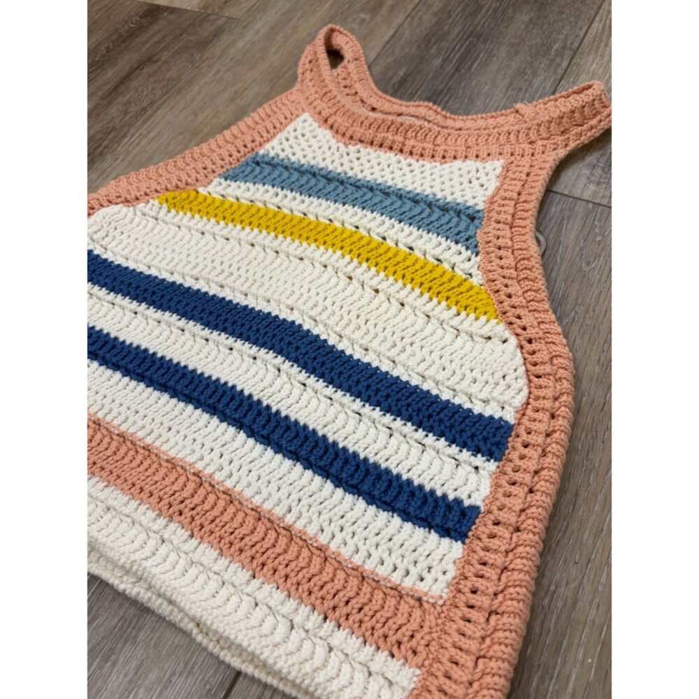 BCBGeneration Crocheted Striped Knit Tank Size XS - Picture 3 of 7